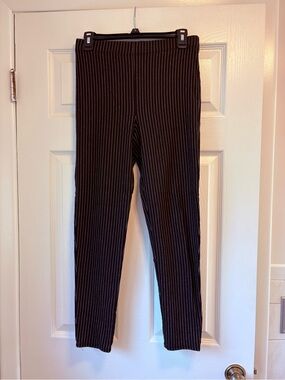 PS/LA Black Pinstripe pants. Size medium